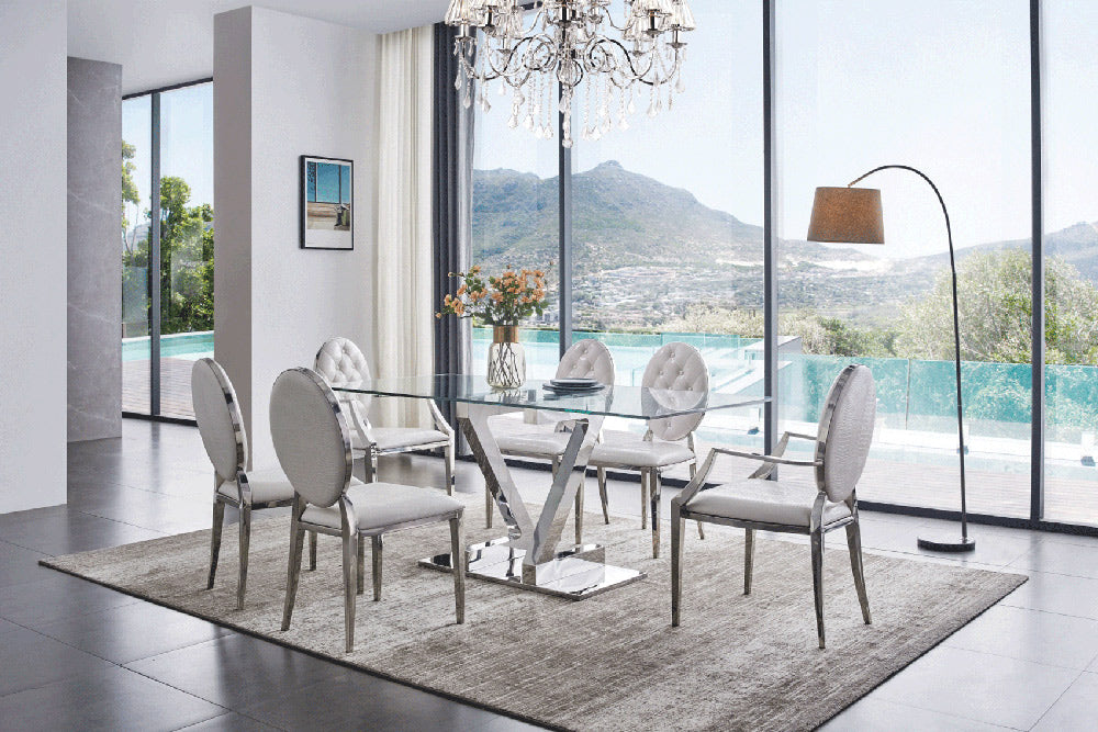 ESF Furniture - Zig Zag Dining Table 160 - ZZTABLE160