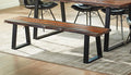 Ditman Live Edge Wood Dining Bench Grey Sheesham - 110183
