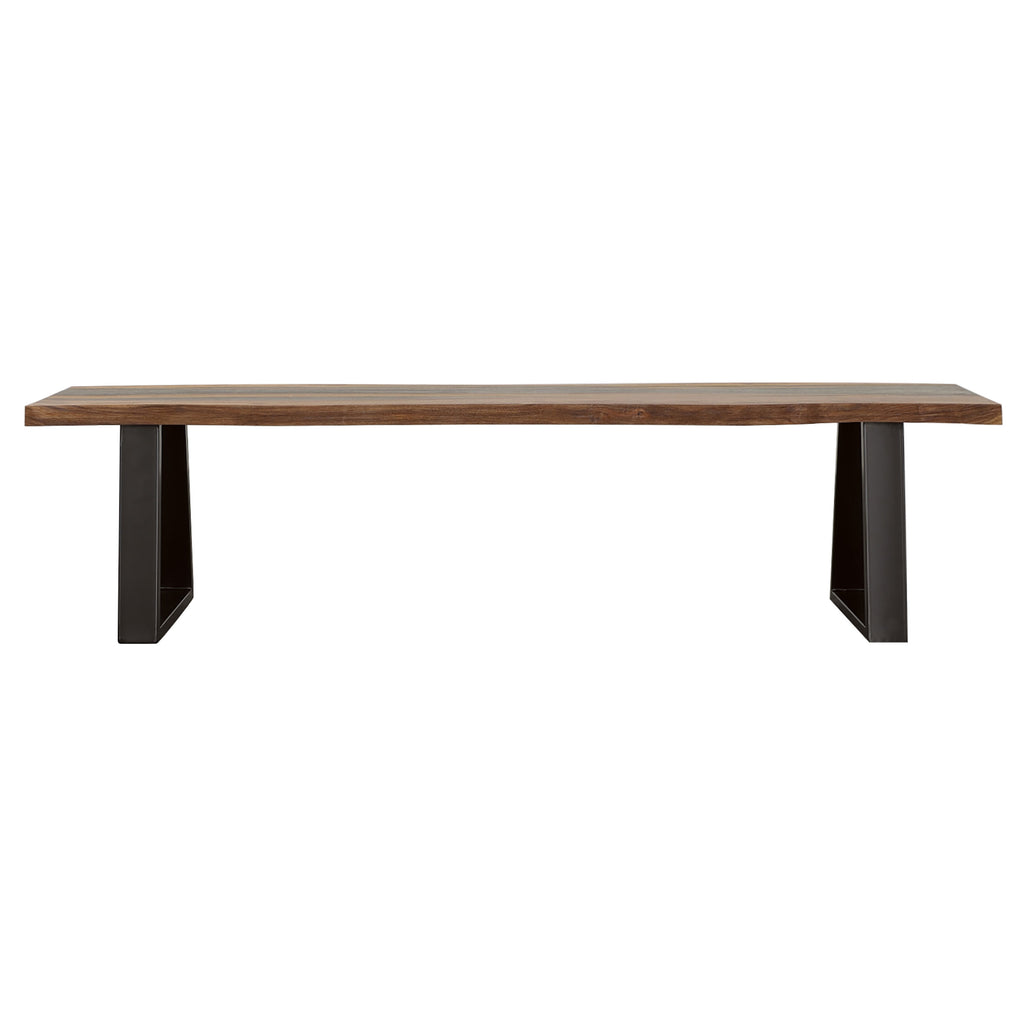 Ditman Grey Sheesham & Black Dining Bench