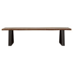Ditman Grey Sheesham & Black Dining Bench