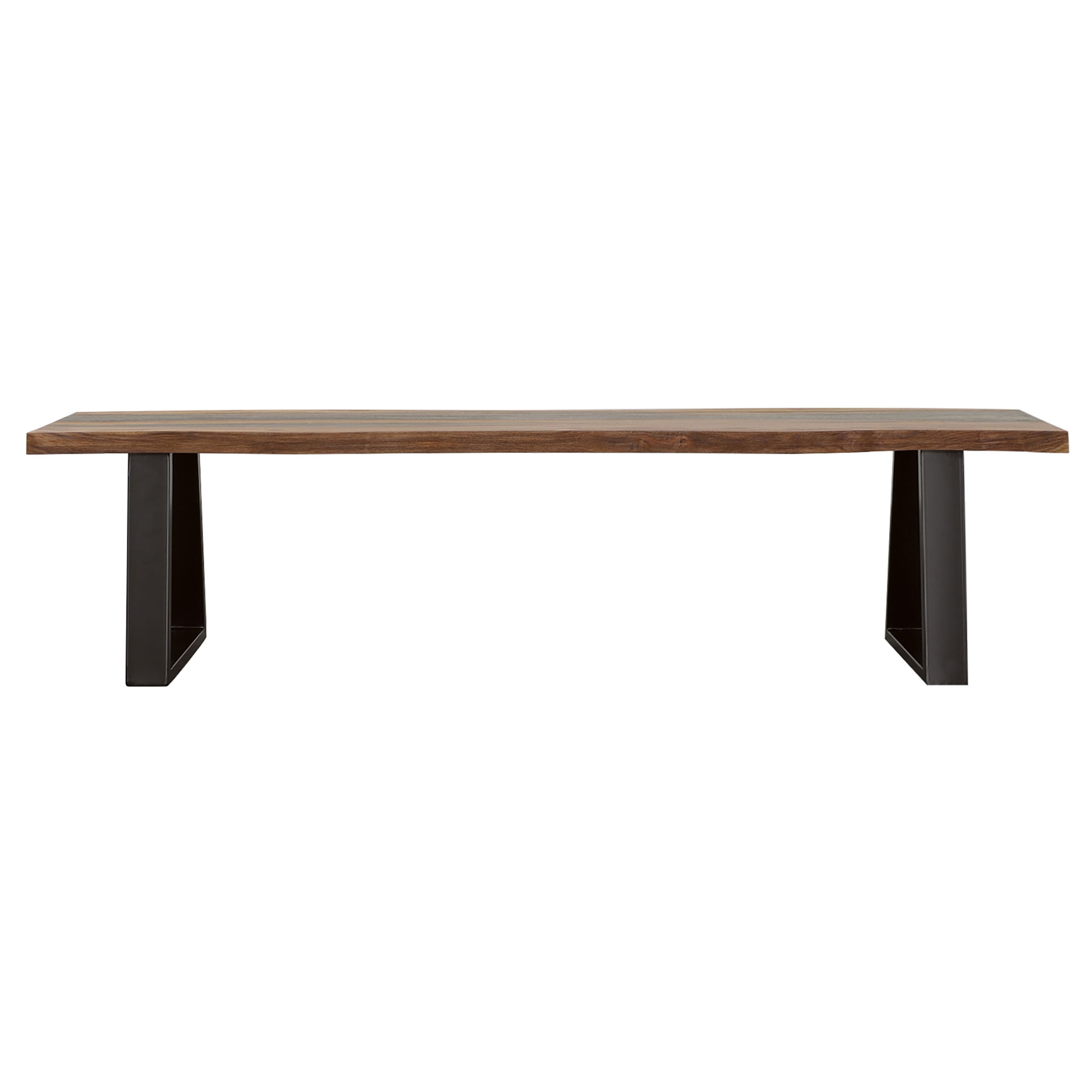 Ditman Grey Sheesham & Black Dining Bench