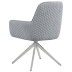 Abby Light Grey & Chrome Flare Arm Side Chair / 1pc