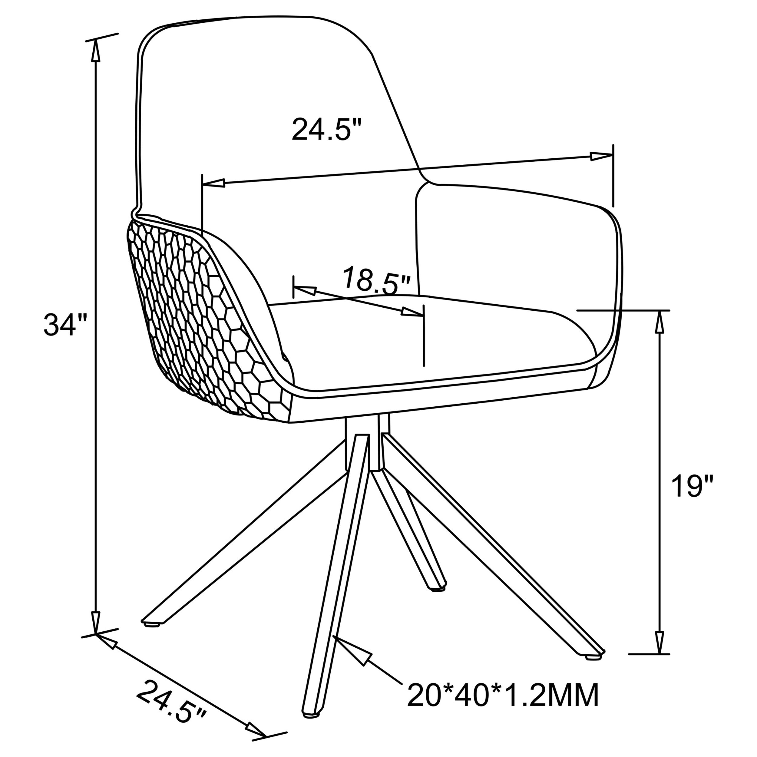Abby Light Grey & Chrome Flare Arm Side Chair / 1pc