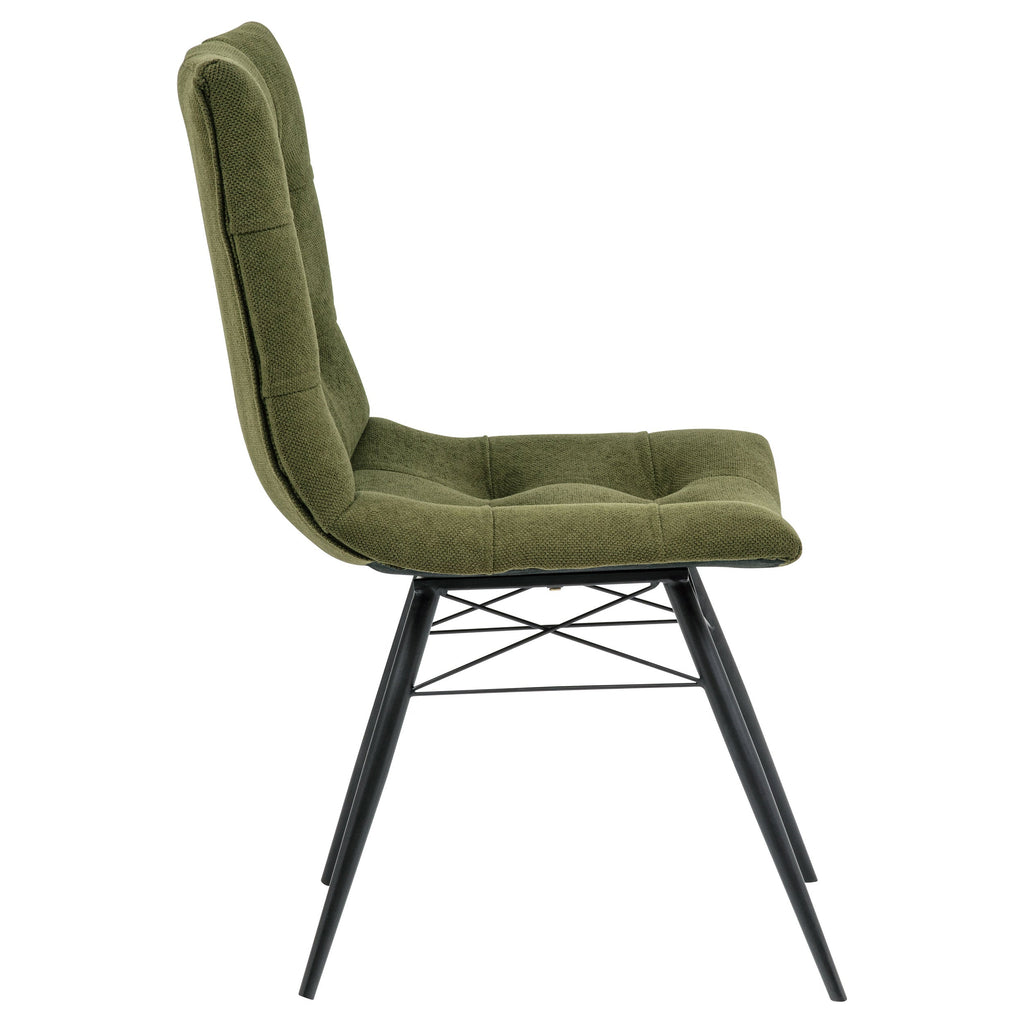 Aiken Faux Leather Upholstered Dining Side Chair Saddle Brown (Set of 4)