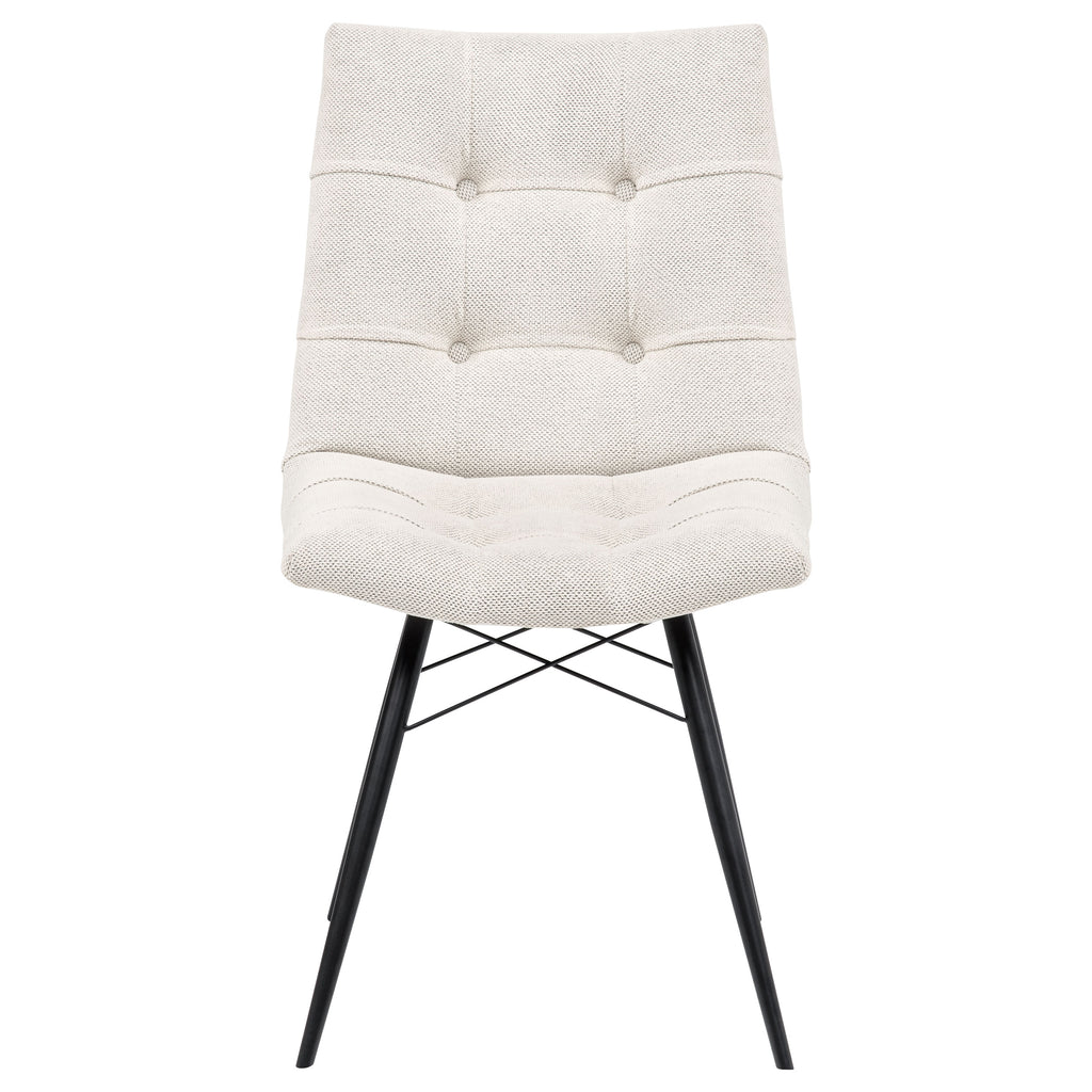 Aiken Saddle/Stone White Fabric Upholstered Dining Side Chair (Set of 4)