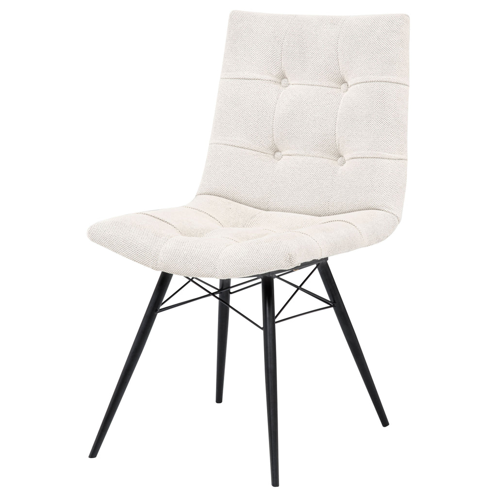 Aiken Saddle/Stone White Fabric Upholstered Dining Side Chair (Set of 4)