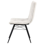 Aiken Saddle/Stone White Fabric Upholstered Dining Side Chair (Set of 4)