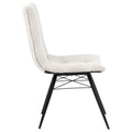 Aiken Saddle/Stone White Fabric Upholstered Dining Side Chair (Set of 4)
