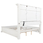 McKinney Eastern King LED Light Panel Bed Vintage White
