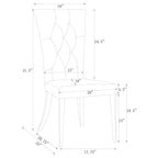 Kerwin Gray & Chrome Tufted Side Chair (Set of 2)