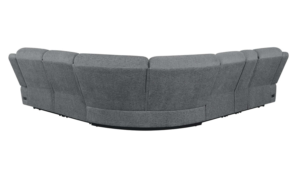 Bahrain 6-piece Modular Reclining Sectional Sofa Charcoal