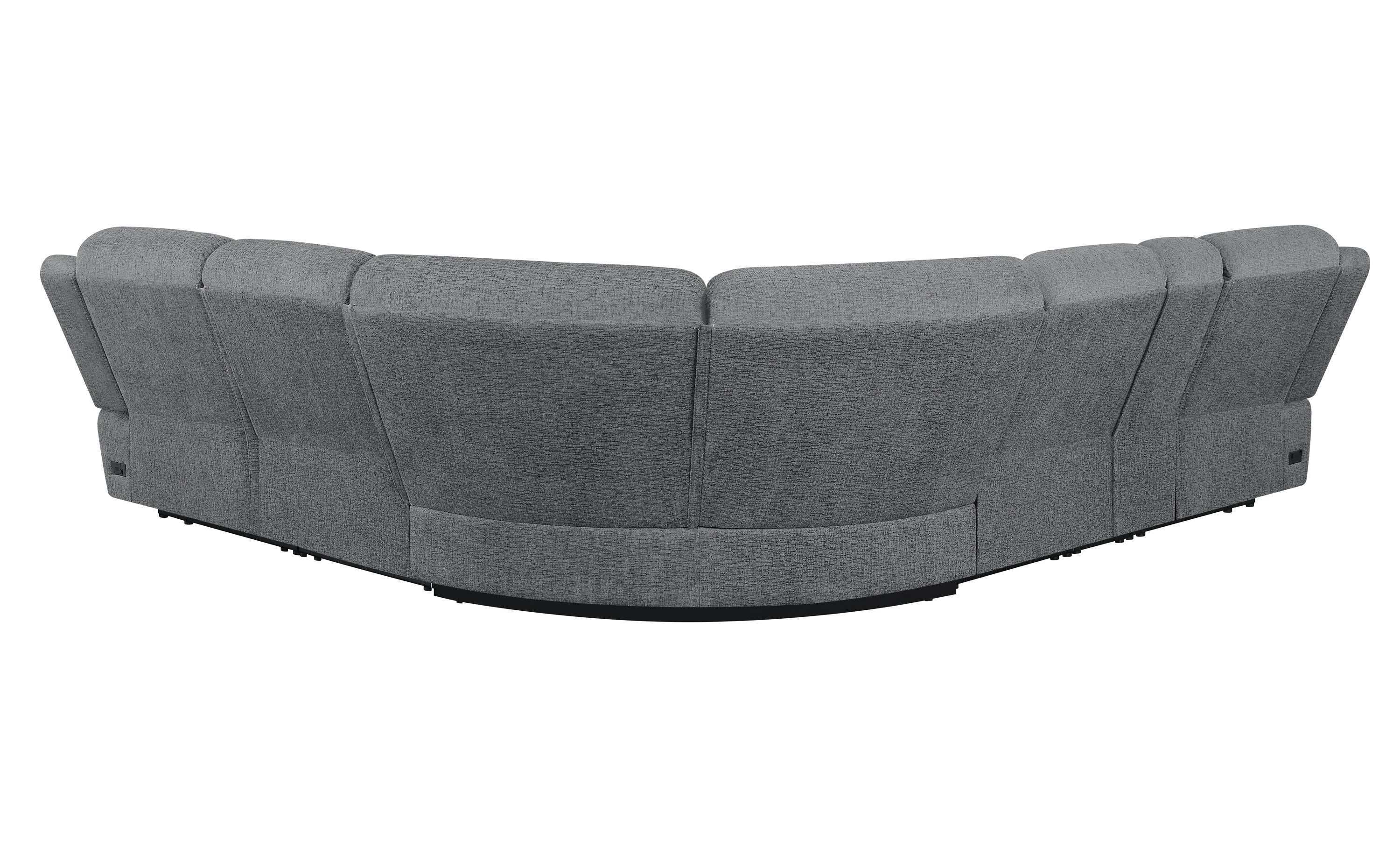 Bahrain 6-piece Modular Reclining Sectional Sofa Charcoal