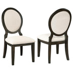 Twyla Oval Back Dining Side Chair Dark Cocoa (Set of 2) - 115102
