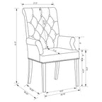 Alana Sand / Rustic Espresso Arm Chair