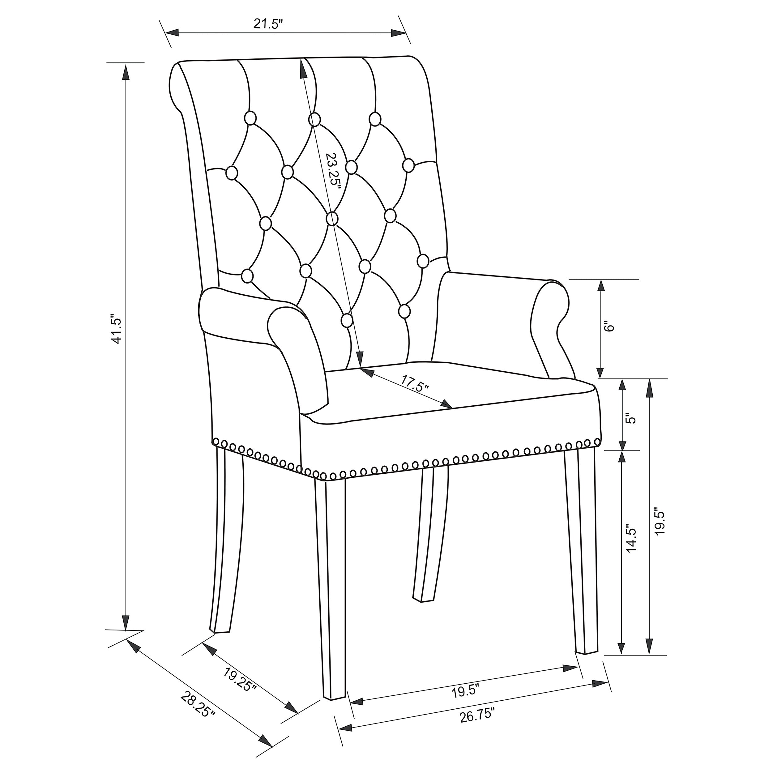 Alana Sand / Rustic Espresso Arm Chair