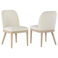 Solano Upholstered Dining Side Chair Beige (Set of 2) - 115502