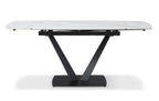ESF Furniture - 109 - 5 Piece Dining Table Set in White Ceramic - 109TABLEWHITE-5SET