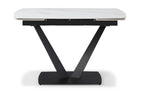 ESF Furniture - 109 - 5 Piece Dining Table Set in White Ceramic - 109TABLEWHITE-5SET