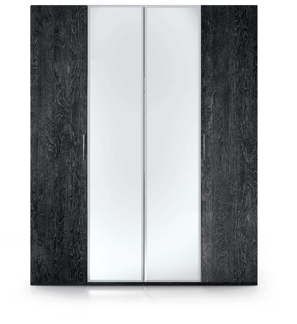 ESF Furniture - Onyx 4 Door Wardrobe in Metallic Matte - ONYX4DOORWARDROBE