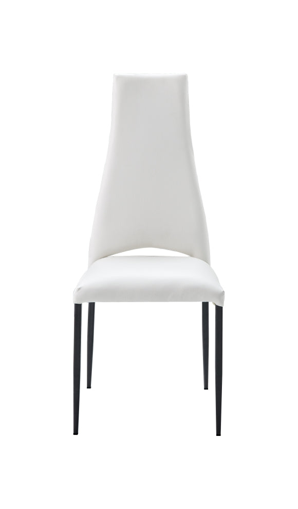 ESF Furniture - 2417 Dining Table 3 Piece Dining Room Set in White - 2417TABLEWHITE-3SET
