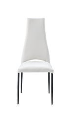 ESF Furniture - 2417 Dining Table 3 Piece Dining Room Set in White - 2417TABLEWHITE-3SET