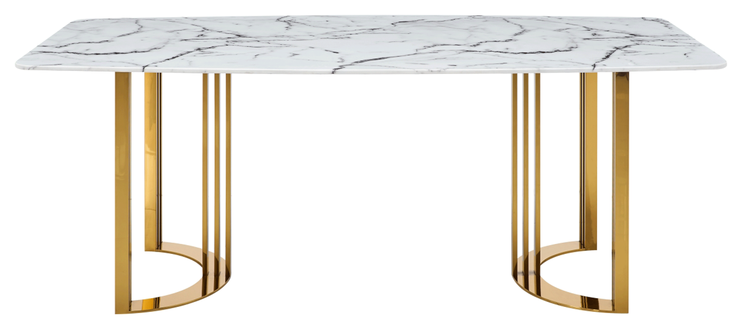 ESF Furniture - 131 Silver Marble 10 Piece Dining Room Set w-1ext in Silver - 131DININGTABLESS-10SET