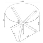 Vance Chrome Glass Top Dining Table w/ XCross Base