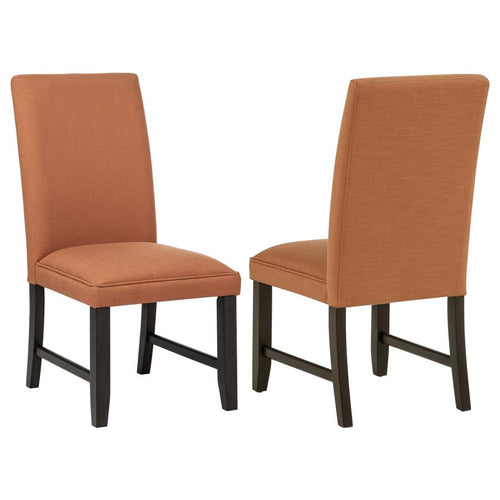 Berning Fabric Upholstered Parson Side Chair Salmon Orange (Set of 2) - 121702SLM