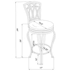 Black Metal Swivel Bar Stool