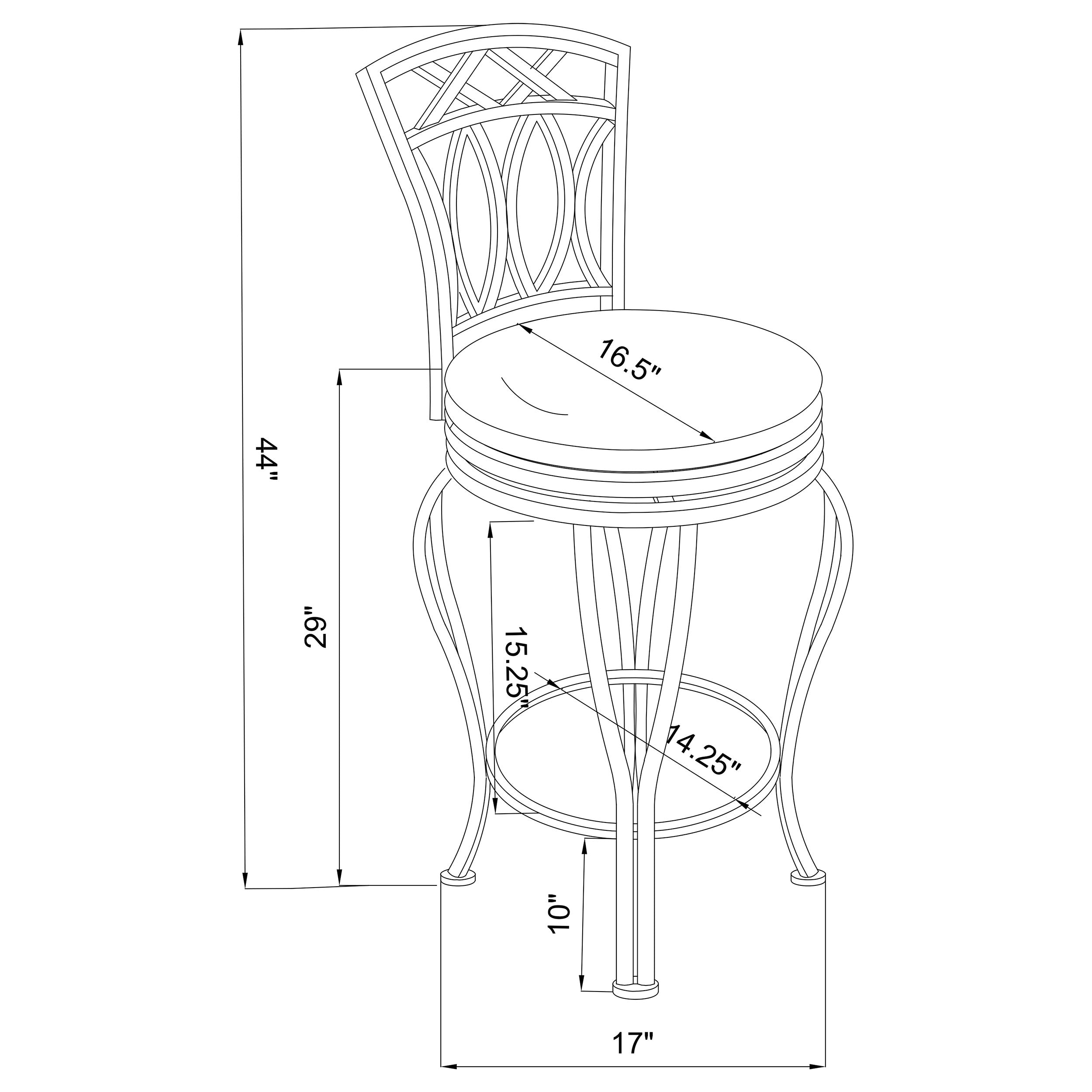Black Metal Swivel Bar Stool