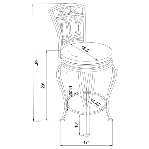 Black Metal Swivel Bar Stool