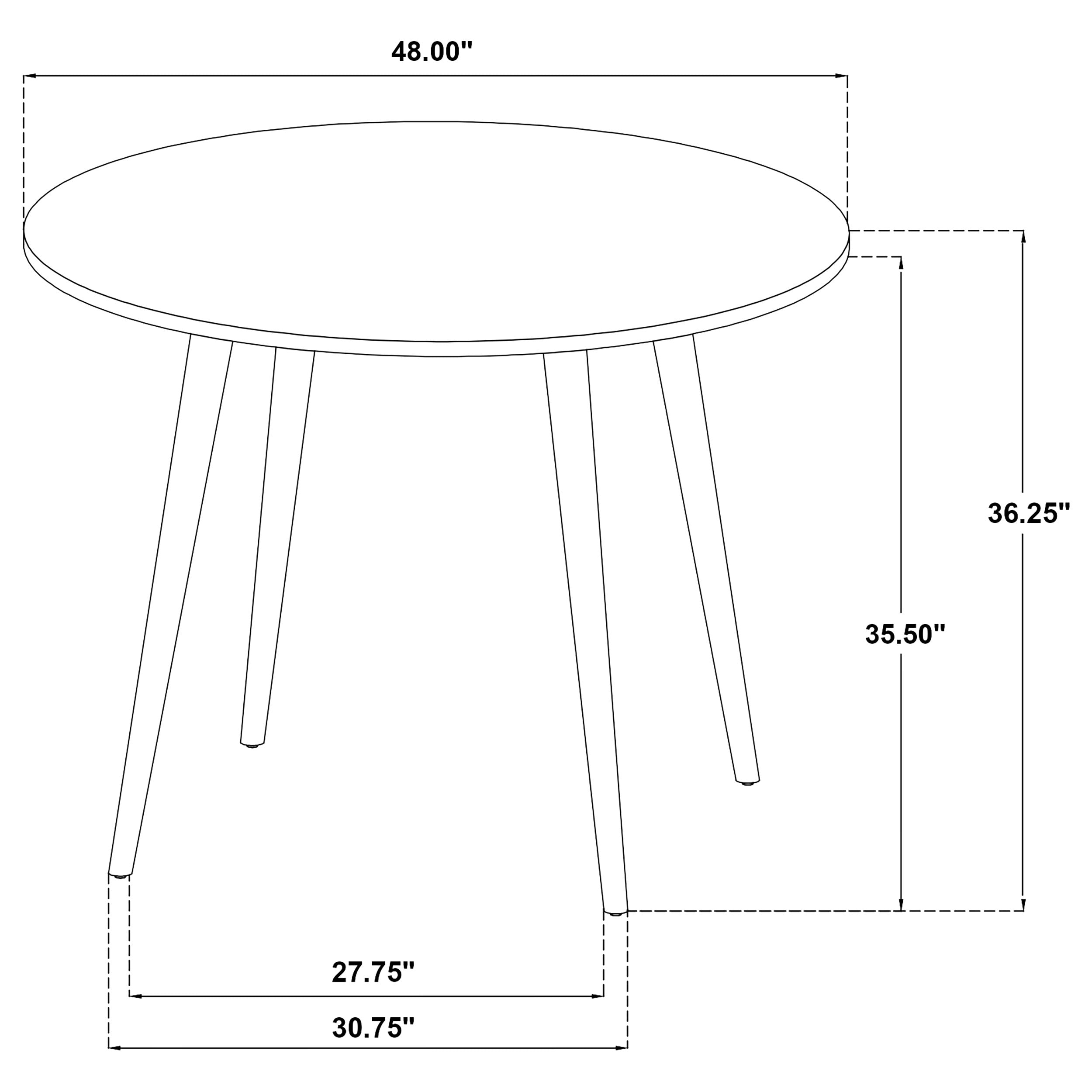Andrews Light Ash 48-inch Round Counter Height Dining Table