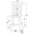 Andrews Windsor Counter Height Dining Side Chair White (Set of 2)