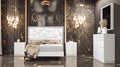ESF Furniture - Avanty 5 Piece King Bedrrom Set in White - AVANTYKS-5SET