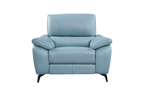 ESF Furniture - 2934 Living Room 3 Piece Living w/Electric Recliner Room Set in Blue - 29343BLUESLC-3SET