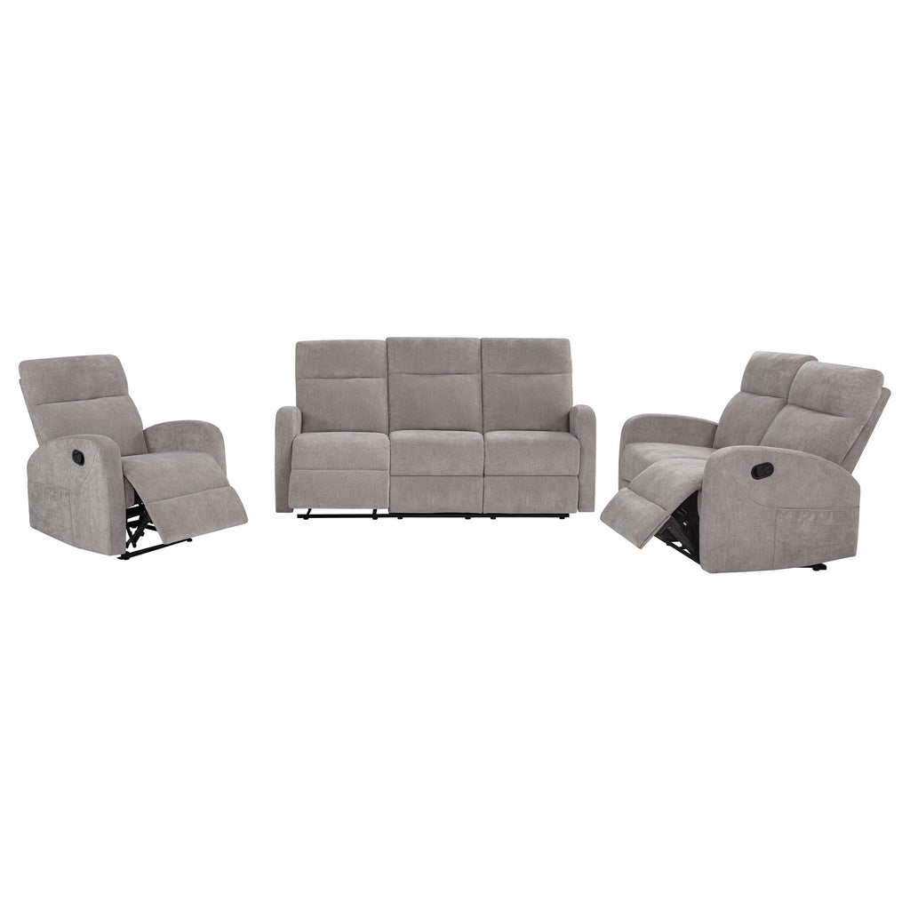 Hamilton Chenille Upholstered Manual Reclining Loveseat Sand
