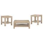 Solano Square Wood Cocktail Coffee Table Weathered Mango