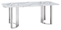 ESF Furniture - Extravaganza 131 Dining Table in Silver - 131DININGTABLESS