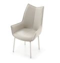 ESF Furniture - 1218 Swivel Chair in Grey Taupe (Set of 4) - 1218CHAIRWHITE