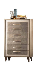 ESF Furniture - ArredoAmbra 5 Piece King Bedroom Set in Bronze - ARREDOAMBRAKS-5SET