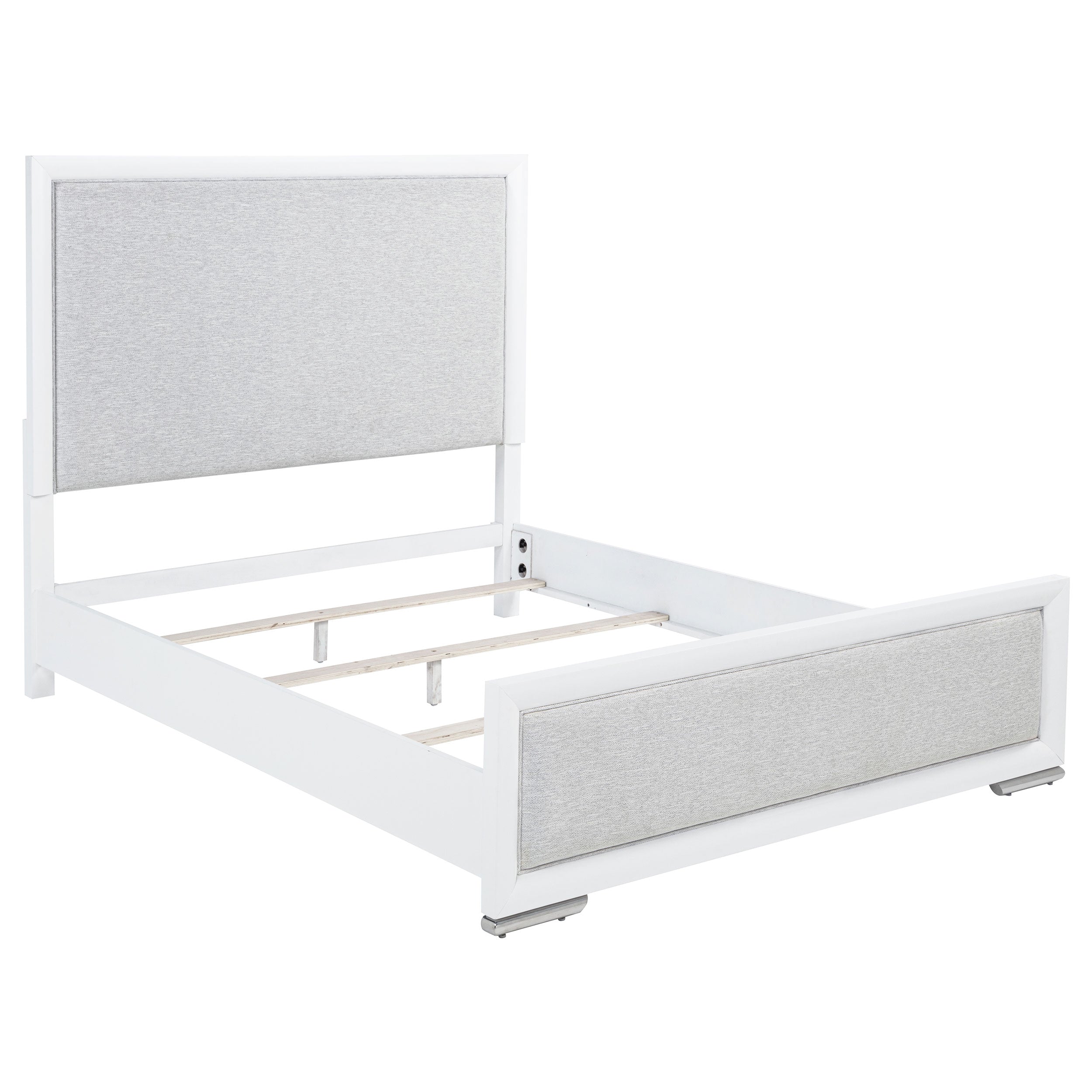 Gracemont 57-inch Eastern King Panel Bed Grey and White