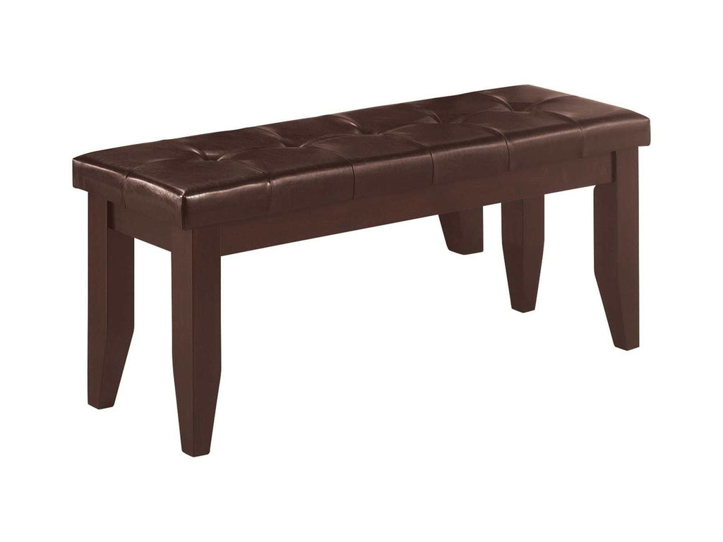 Dalila Leatherette Upholstered Wood Dining Bench Cappuccino