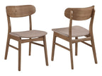 Dortch Dining Side Chair Walnut and Brown (Set of 2)