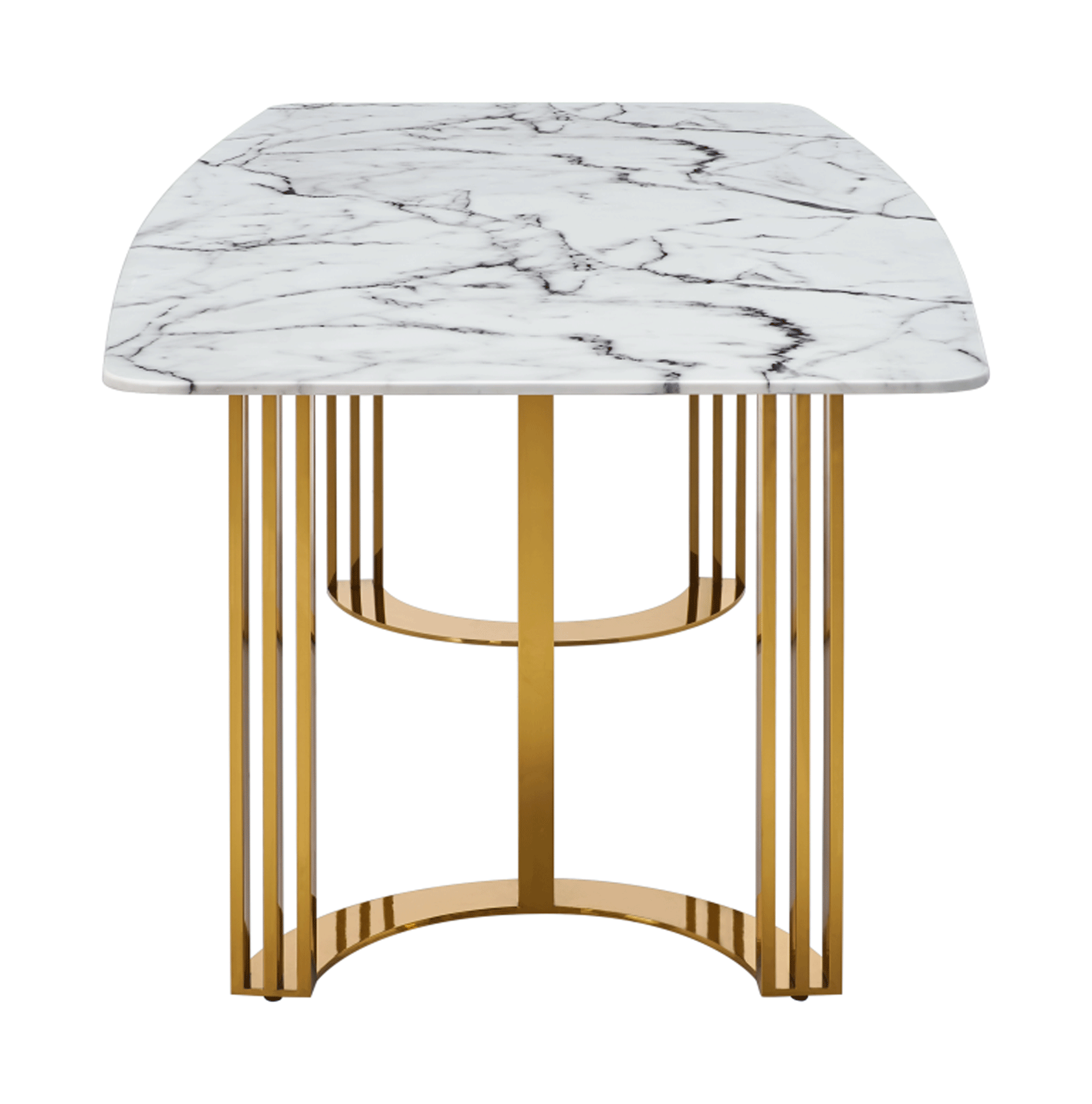 ESF Furniture - 131 Silver Marble 7 Piece Dining Room Set w-1ext in Silver - 131DININGTABLESS-7SET