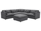 Hobson 6-piece Upholstered Modular Sectional Sofa Charcoal