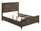 Woodmont California King Storage Bed Rustic Golden Brown