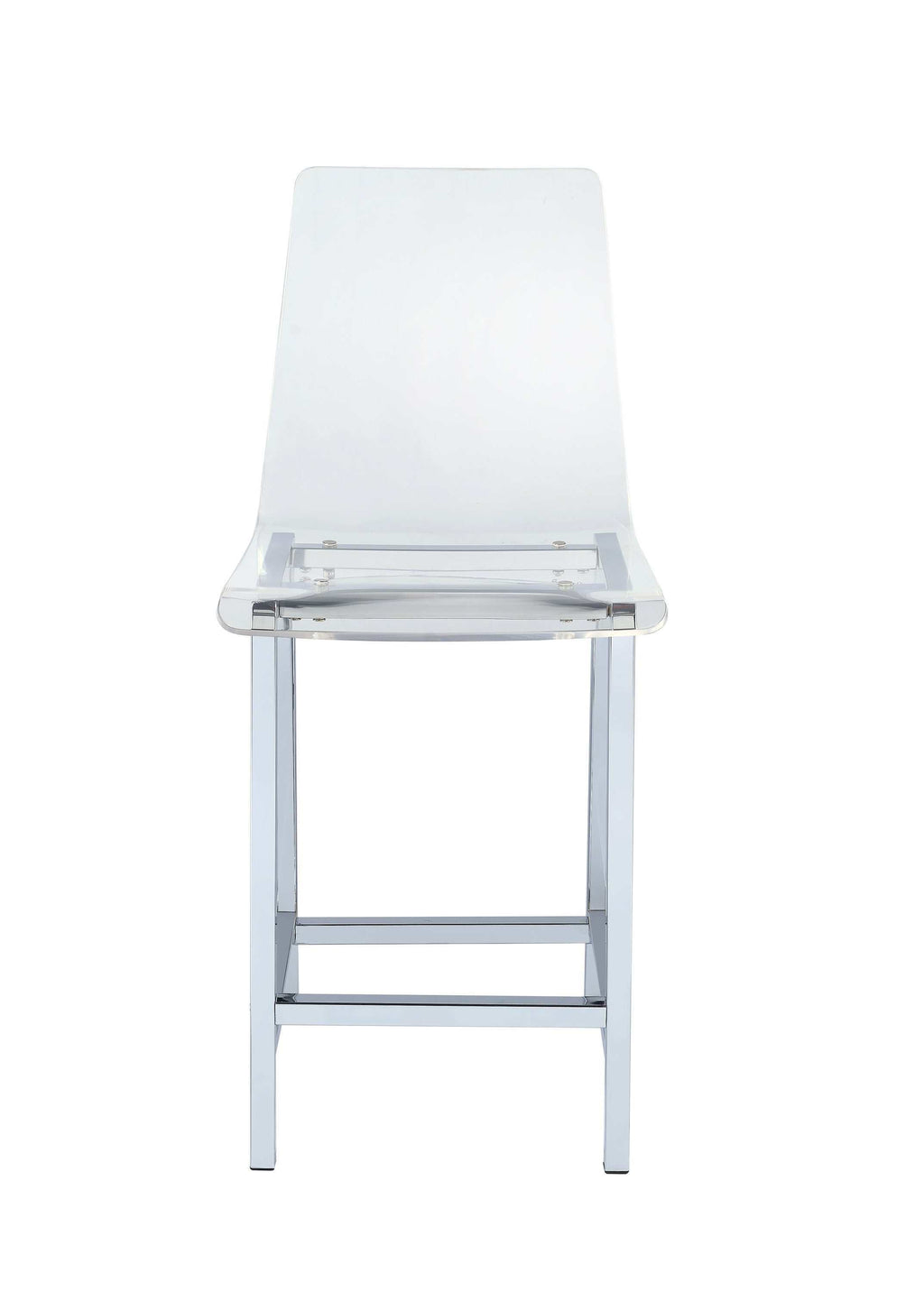 Juelia Clear Acrylic Counter Chair Chrome (Set of 2)