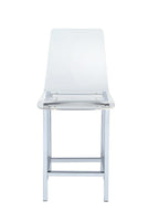 Juelia Clear Acrylic Counter Chair Chrome (Set of 2)