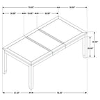 Elodie 5-piece Rectangular Extension Leaf Dining Set Black