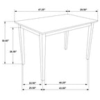 Oakdale Cappuccino 5pc Dining Set